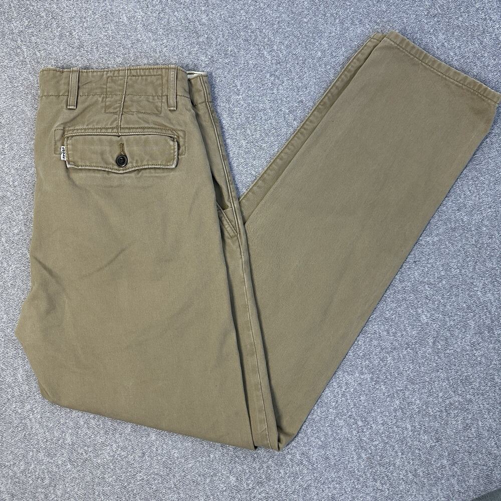 Levi’s Chino Pants Mens Beige Khaki Slim Straight Flap Pocket Casual Wear 33x32
